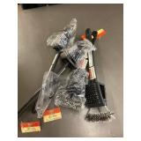 World Market Triple Action Grill Brush 4-Pack - Stainless Steel Bristles