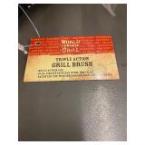 World Market Triple Action Grill Brush 4-Pack - Stainless Steel Bristles