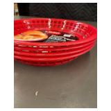 Raley's Plastic Paper Plate Holders - Red Circular Holders