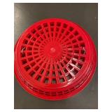 Raley's Plastic Paper Plate Holders - Red Circular Holders