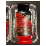 Small Aluminum Grilling Trays - 3-Pack, 8 1/2 x 6 in, 6 Trays per Pack
