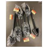 World Grill Dual Bristle Grill Brush - Stainless Steel Bristles, Long Ergonomic Handle