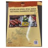 World Grill Stainless Steel Dual-Sided Reusable Barbecue Sheet - 18 x 12 in - 3 Pack