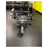Precor Seated Preacher Curl Exercise Weight Machine
