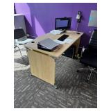 Wood Office Desk With Chair