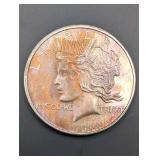 Peace Dollar design 1 oz .999 Fine Silver round