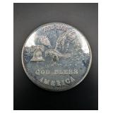 Silver Round 1 oz .999 Fine Silver - 1776-1976 God Bless America Bicentennial
