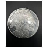 Buffalo Round - 1 oz .999 Fine Silver Bullion Coin, Native American Obverse