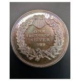 Native American Head Silver Round 1 oz .999 Fine Silver