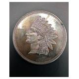 Native American Head Silver Round 1 oz .999 Fine Silver
