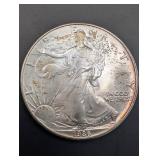 American Silver Eagle design 1 oz .999 Fine Silver Dollar - 1986