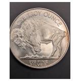 Buffalo Roundy 1 oz .999 Fine Silver Round