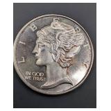 Mercury Dime design-  1 oz .999 silver