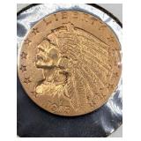 1915 Indian Head $2.50 Gold Coin