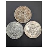 1964 Kennedy Half Dollars - Lot of 3