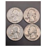 Washington Quarters (Lot of 4) - 1941 1949 1961 1964