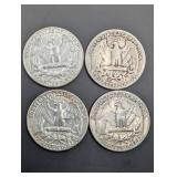 Washington Quarters (Lot of 4) - 1941 1949 1961 1964