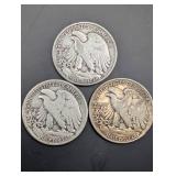 Walking Liberty Half Dollars (Lot of 3)