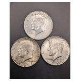 Kennedy Half Dollars - 1964 (Lot of 3)