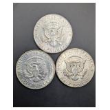 Kennedy Half Dollars - 1964 (Lot of 3)