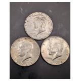 1964 Kennedy Half Dollars (Lot of 3)