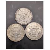 1964 Kennedy Half Dollars (Lot of 3)