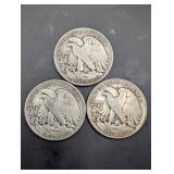 Walking Liberty Half Dollars - 1940s Silver Coins