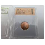 Lincoln Cents Lot of 8 - 1960-P BU; 1915-D; 1917-D; 1943 Steel Cent; 2009 Bronze Satin; SF Wheat Cent
