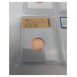 Lincoln Cents Lot of 8 - 1960-P BU; 1915-D; 1917-D; 1943 Steel Cent; 2009 Bronze Satin; SF Wheat Cent
