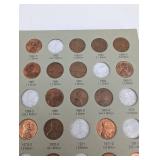 US Lincoln Cent Collection - Wheat Reverse & Steel Cents, 1941-1970s (3-Panel Album)