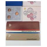 United States Mint Coin Sets Lot - 1983 Proof; 1984/87/90 Uncirculated; 1999 Susan B. Anthony; 2005/2007 State Quarters