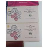 United States Mint Coin Sets Lot - 1983 Proof; 1984/87/90 Uncirculated; 1999 Susan B. Anthony; 2005/2007 State Quarters