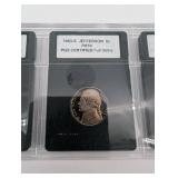 PCGS Certified 1983-S Lincoln 1c, Jefferson 5c, Roosevelt 10c, Washington 25c Cameo PR70