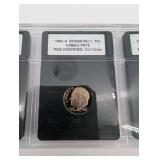 PCGS Certified 1983-S Lincoln 1c, Jefferson 5c, Roosevelt 10c, Washington 25c Cameo PR70