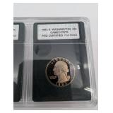 PCGS Certified 1983-S Lincoln 1c, Jefferson 5c, Roosevelt 10c, Washington 25c Cameo PR70