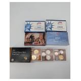 United States Mint Proof Set Collection (2007, 2008, 2010, 2011) & Presidential $1 Coin Set (2007)