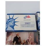 United States Mint Proof Set Collection (2007, 2008, 2010, 2011) & Presidential $1 Coin Set (2007)