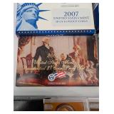 United States Mint Proof Set Collection (2007, 2008, 2010, 2011) & Presidential $1 Coin Set (2007)