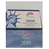 United States Mint Proof Set Collection (2007, 2008, 2010, 2011) & Presidential $1 Coin Set (2007)