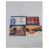 United States Mint Proof Sets - 2007 10 of 14; 2007 Red-Case 6-Coin; 2018 (Lot of 4)