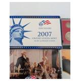 United States Mint Proof Sets - 2007 10 of 14; 2007 Red-Case 6-Coin; 2018 (Lot of 4)