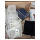 Collection Of Coin Holders And Cases For Coin Collecting