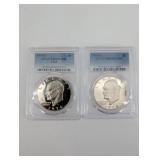 Kennedy Half Dollar 1974-S & 1978-S PCGS PR69DCAM Clad