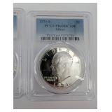 PCGS 1971-S Eisenhower Silver Dollar PR69 DCAM (2 Coins)