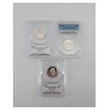 90% Silver PCGS PR69DCAM Wis. 2004-S 25C - NY 2001-S 25C - Shenandoah NP-S 2014-S (Lot of 3)