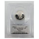 90% Silver PCGS PR69DCAM Wis. 2004-S 25C - NY 2001-S 25C - Shenandoah NP-S 2014-S (Lot of 3)
