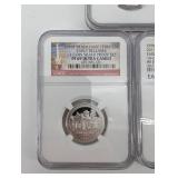 90% Silver NGC Graded 3x US Mint Silver Proof Sets - 2019-S San Antonio, 2017-S Ozark, 2016-S Harpers Ferry