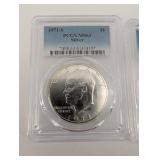 40% Silver Eisenhower Dollars 1971-S MS63 PCGS Silver (Lot of 2)