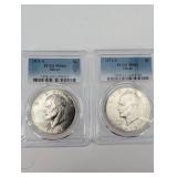 40% Silver Eisenhower Dollars 1971-S MS63 PCGS Silver (Lot of 2)