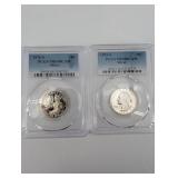 PCGS PR69DCAM 1976-S 25C Silver Quarter Dollar & PCGS PR68DCAM 1993-S 25C Silver Quarter Dollar (Lot of 2)